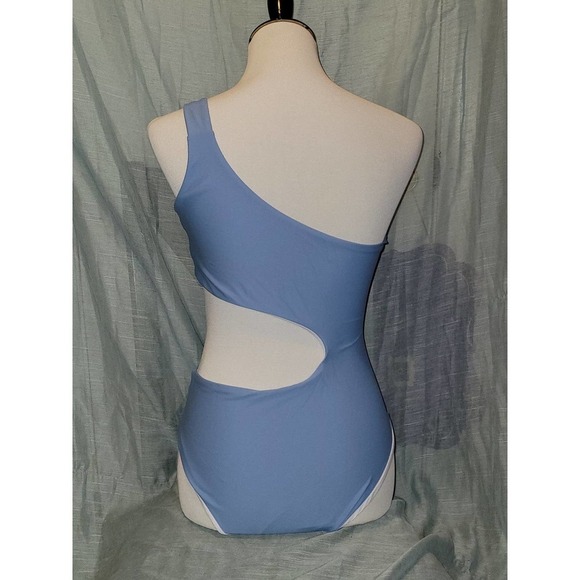 Swimsuit small, blue, one shoulder - Picture 2 of 2